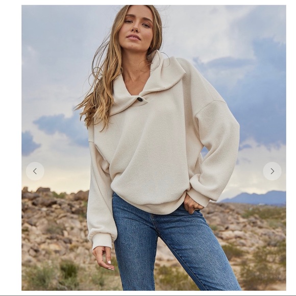 ShopEvelynne Tops - #12 Boho Wide Collar Ribbed Pullover